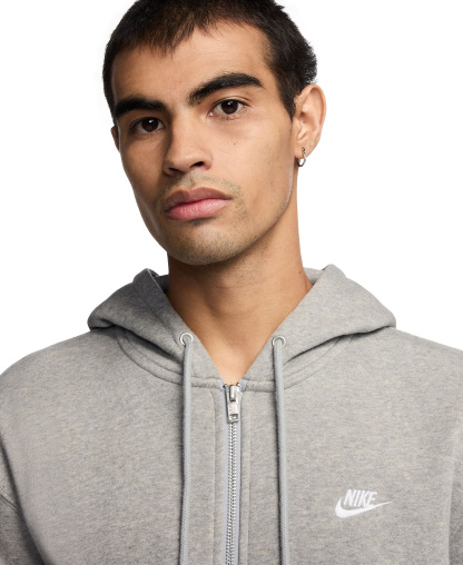 Nike Men's Full-Zip Fleece Regular-Fit Hoodie - Dark Gray Heather