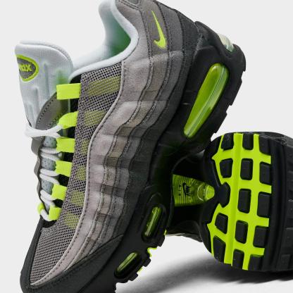 Big Kids' Nike Air Max 95 Big Bubble Casual Shoes - Black/Neon Yellow/Anthracite/Light Graphite