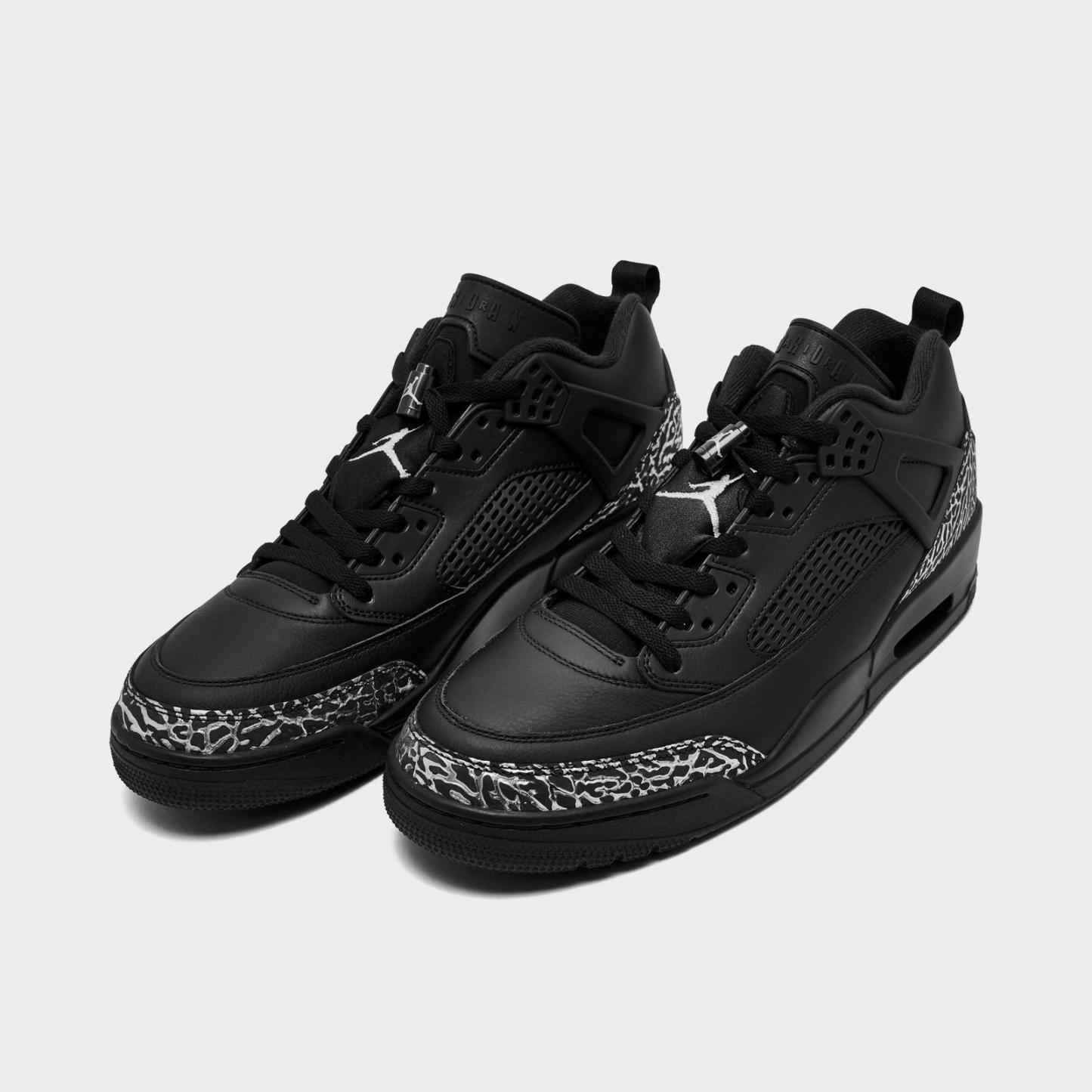 Men's Jordan Spizike Low Casual Shoes - Black/Black/Metallic Silver - view 2