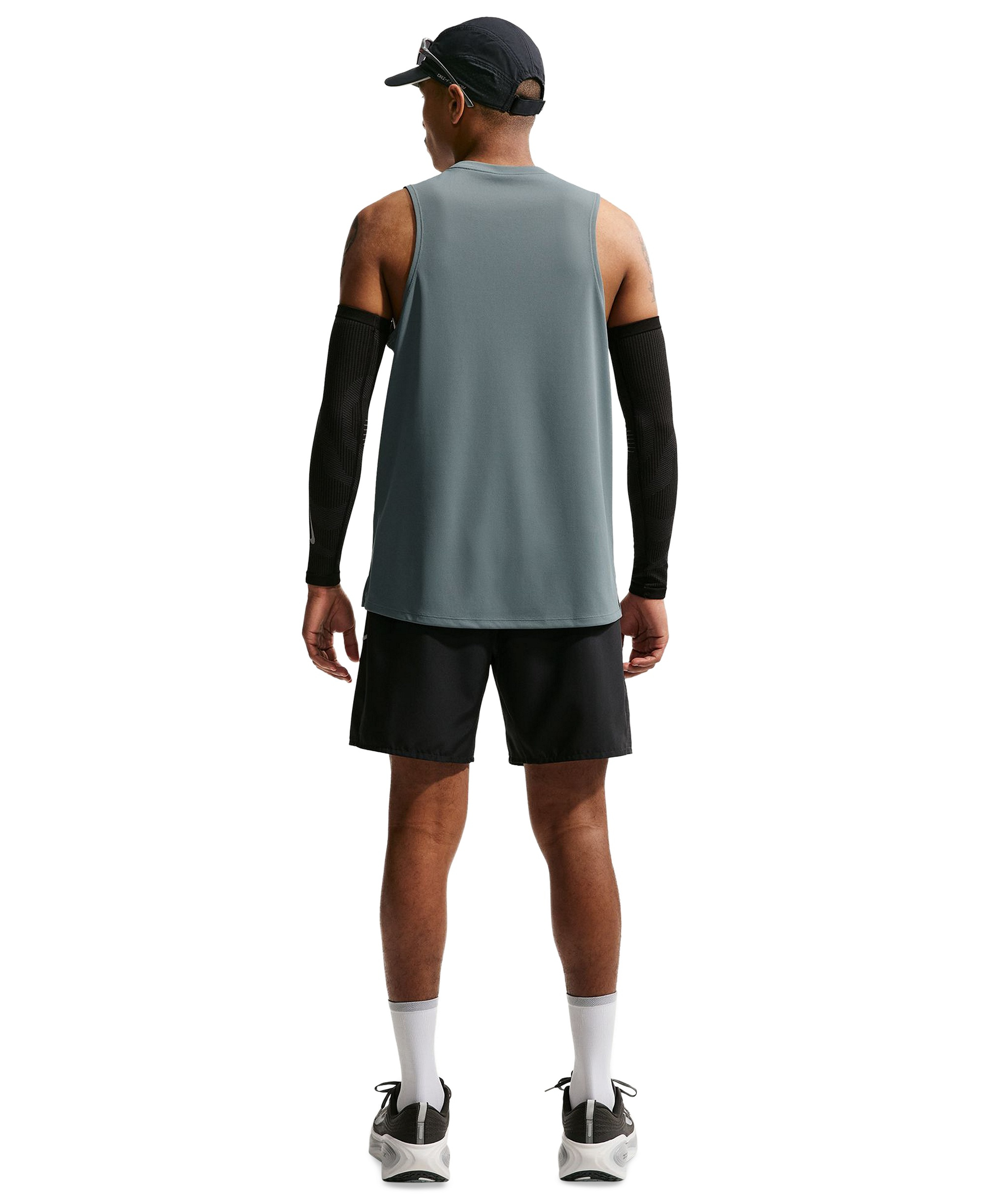Nike Men's Miler Dri-Fit Running Tank Top - Smoke Gray/Reflective Sliver