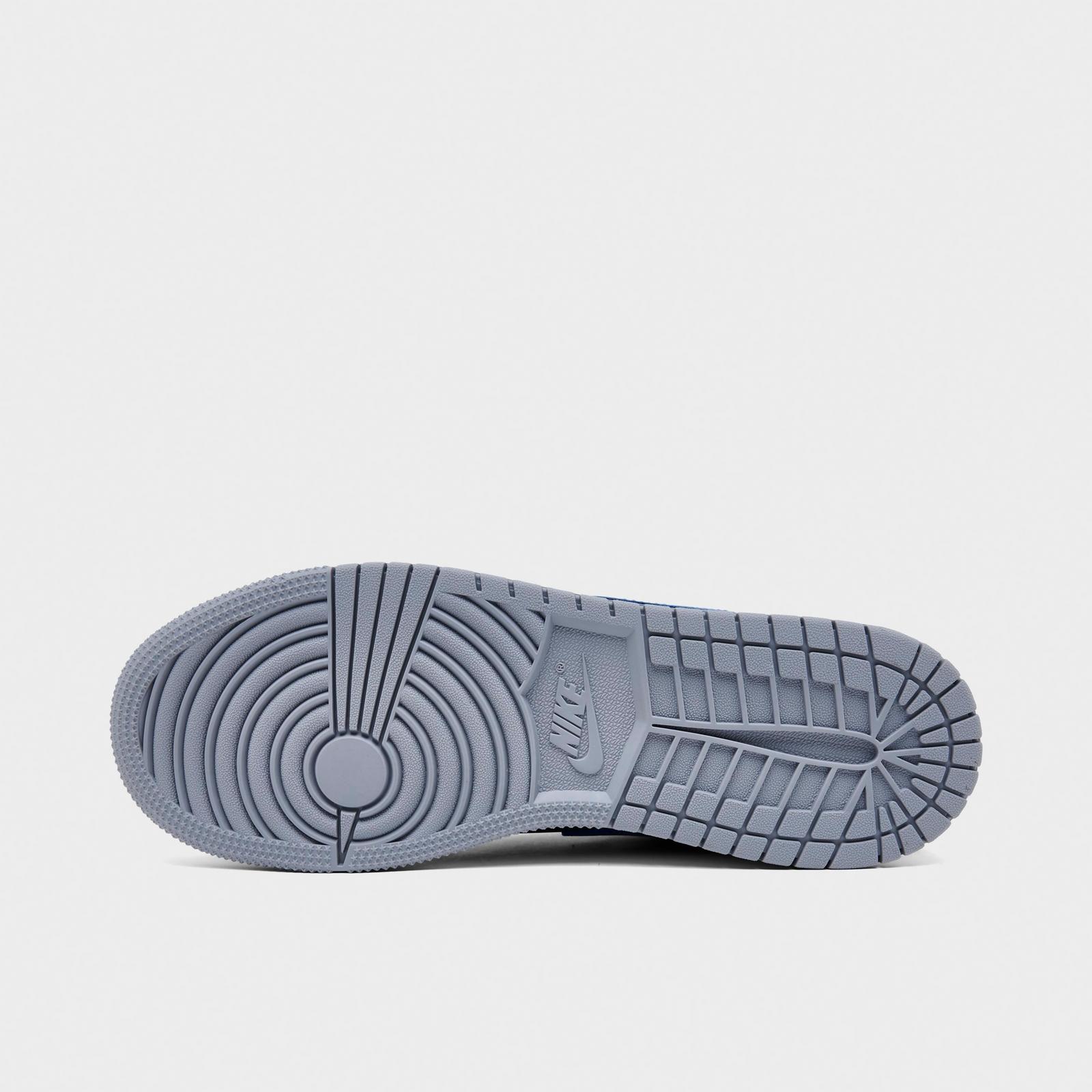 Big Kids' Air Jordan Retro 1 Low Casual Shoes - Black/Summit White/True Blue/University Red - view 6
