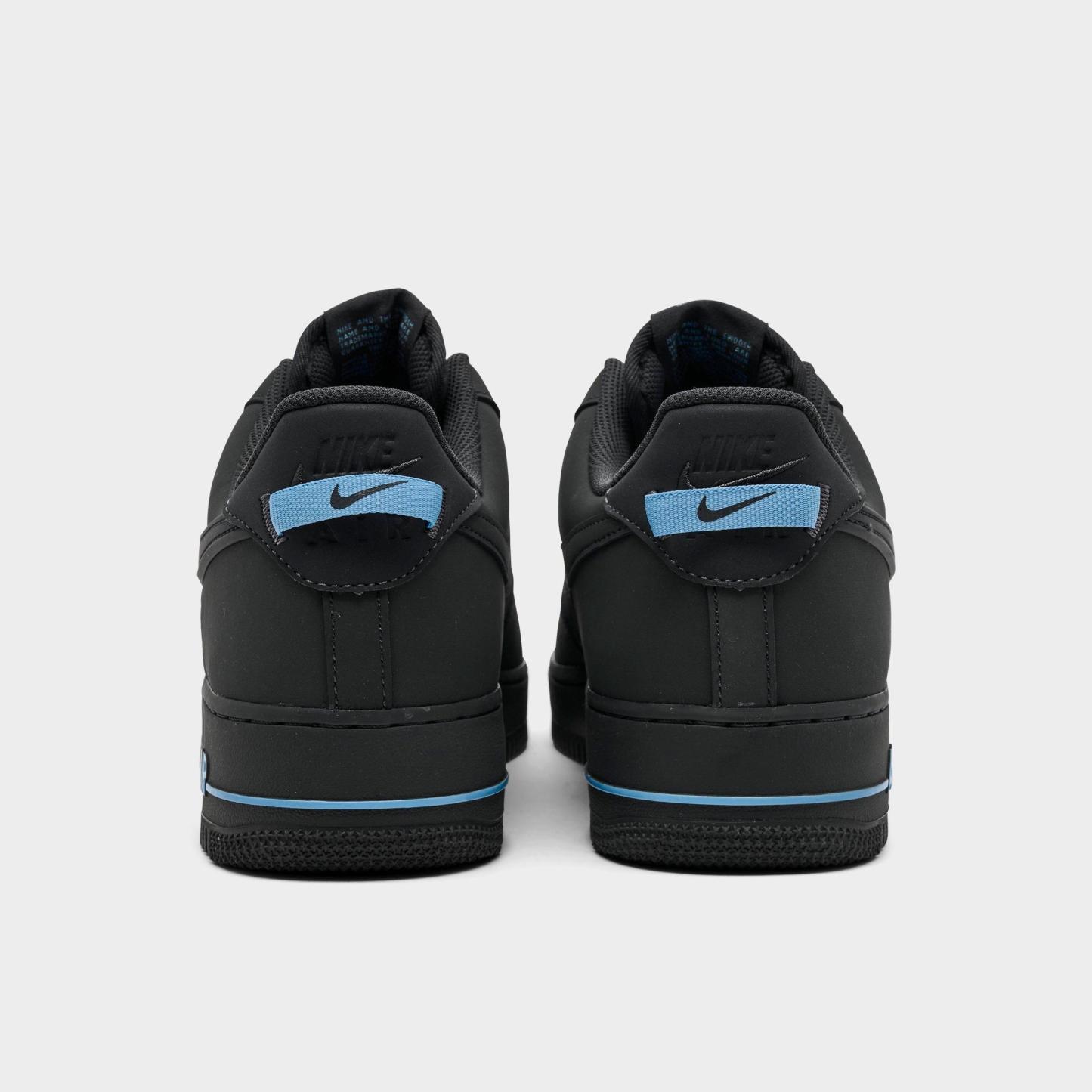 Men's Nithtke Air Force 1 '07 Casual Shoes - Part 1 - Anthracite/Anthracite/Football Blue - Back view