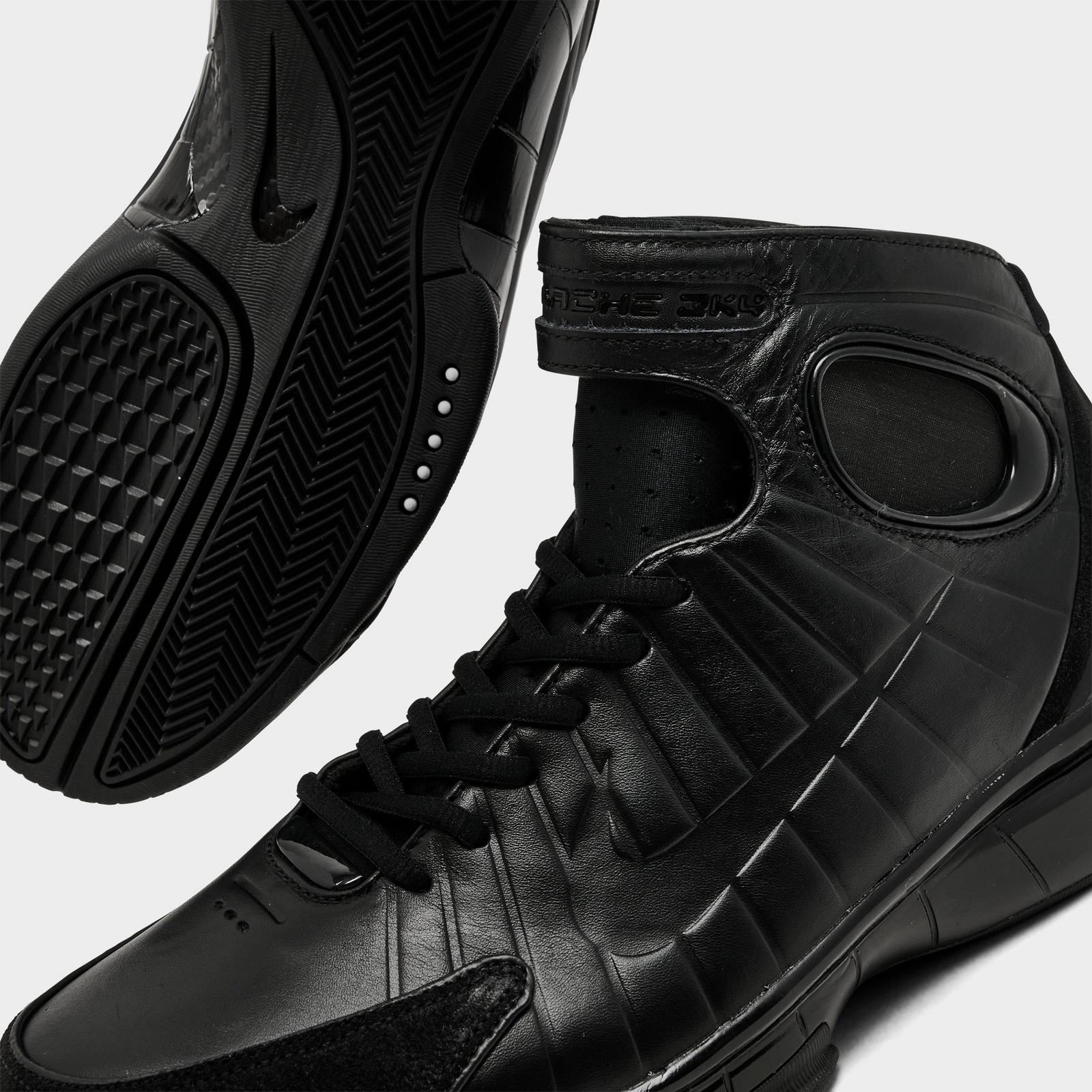 Men's Nike Air Zoom Huarache 2K4 OT Basketball Shoes - Black/Black