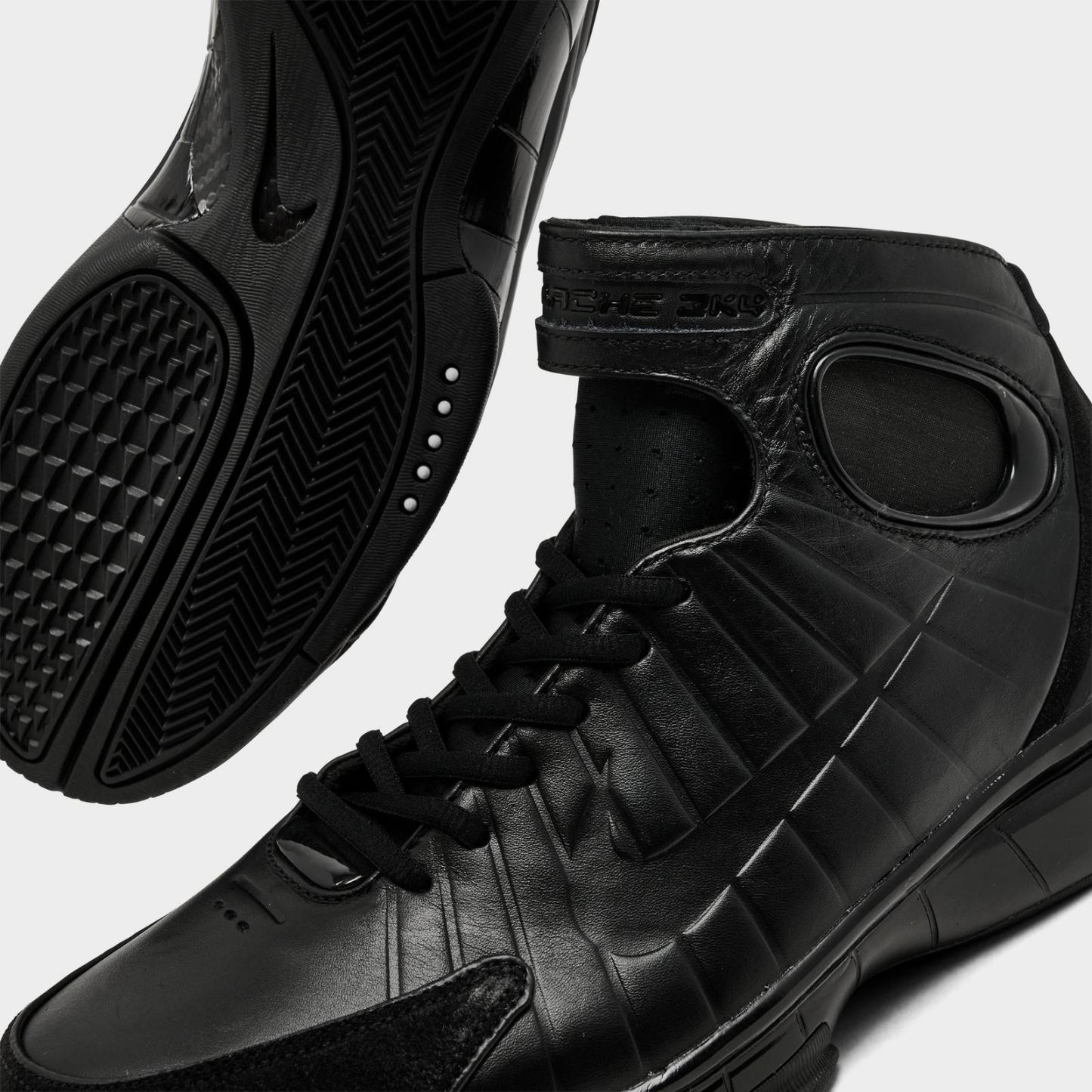 Men's Nike Air Zoom Huarache 2K4 OT Basketball Shoes - Black/Black