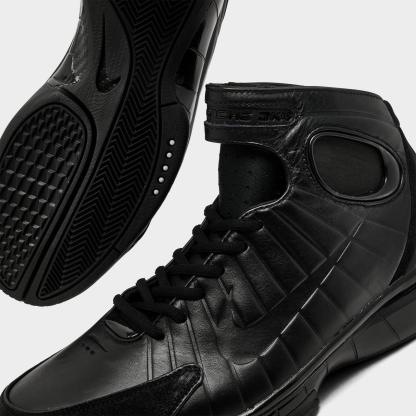Men's Nike Air Zoom Huarache 2K4 OT Basketball Shoes - Black/Black