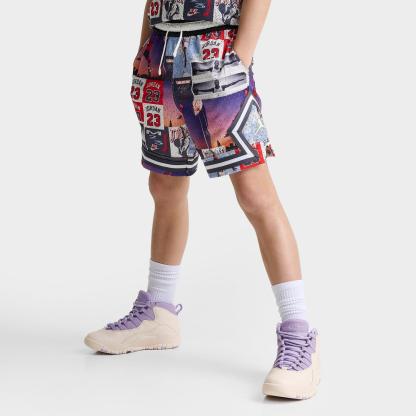 Big Kids' Jordan Dri-FIT MJ Printed Sport Diamond Shorts - Off Noir/Multi - view 1