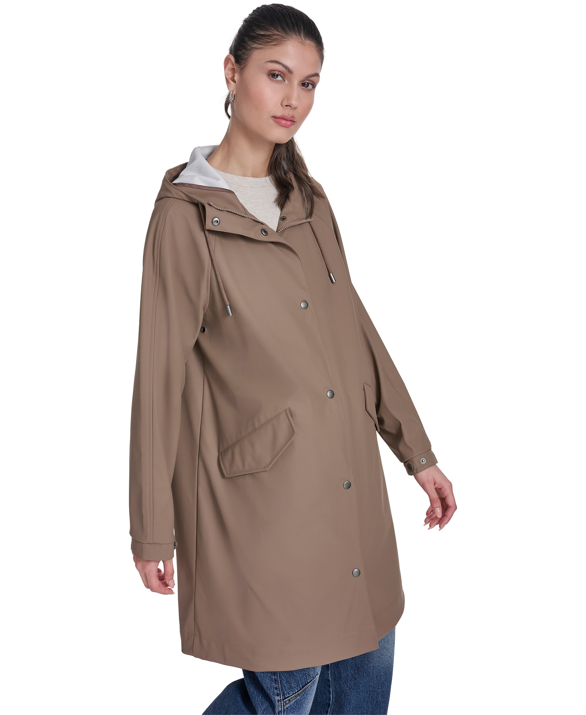 Levi's Women's Raglan Sleeve Rain Jacket - Pine Bark