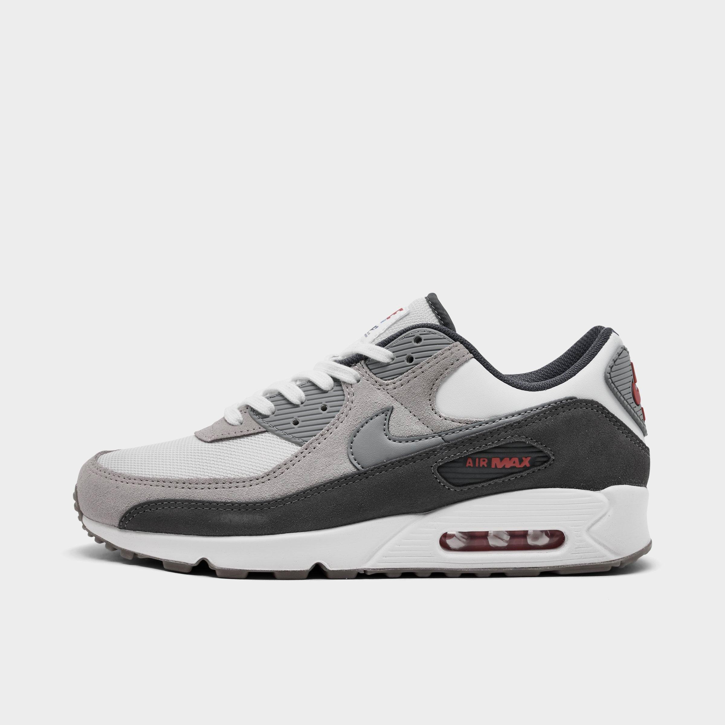 Men's Nithtke Air Max 90 Casual Shoes - Part 2 - Summit White/College Grey/Anthracite/Particle Grey - Left shoe facing left. Outside of the shoe.