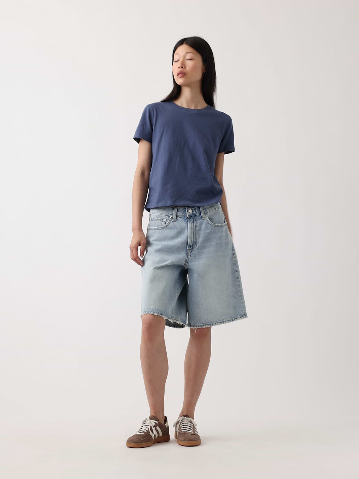 100% Cotton Authentic Shrunken T-Shirt - Sargassus blue