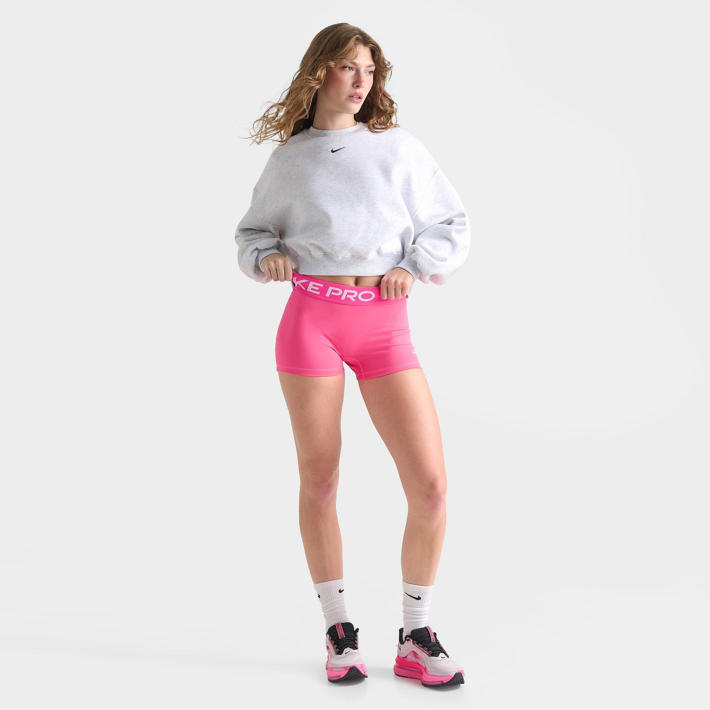 Women's Nithtke Pro Mid-Rise 3" Biker Shorts - Hyper Pink/White