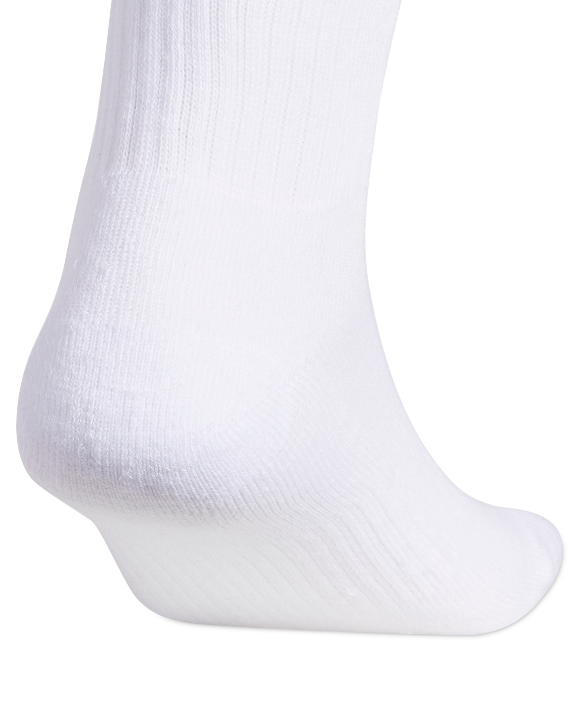 adidas Men's Cushioned Athletic 6-Pack Crew Socks - White