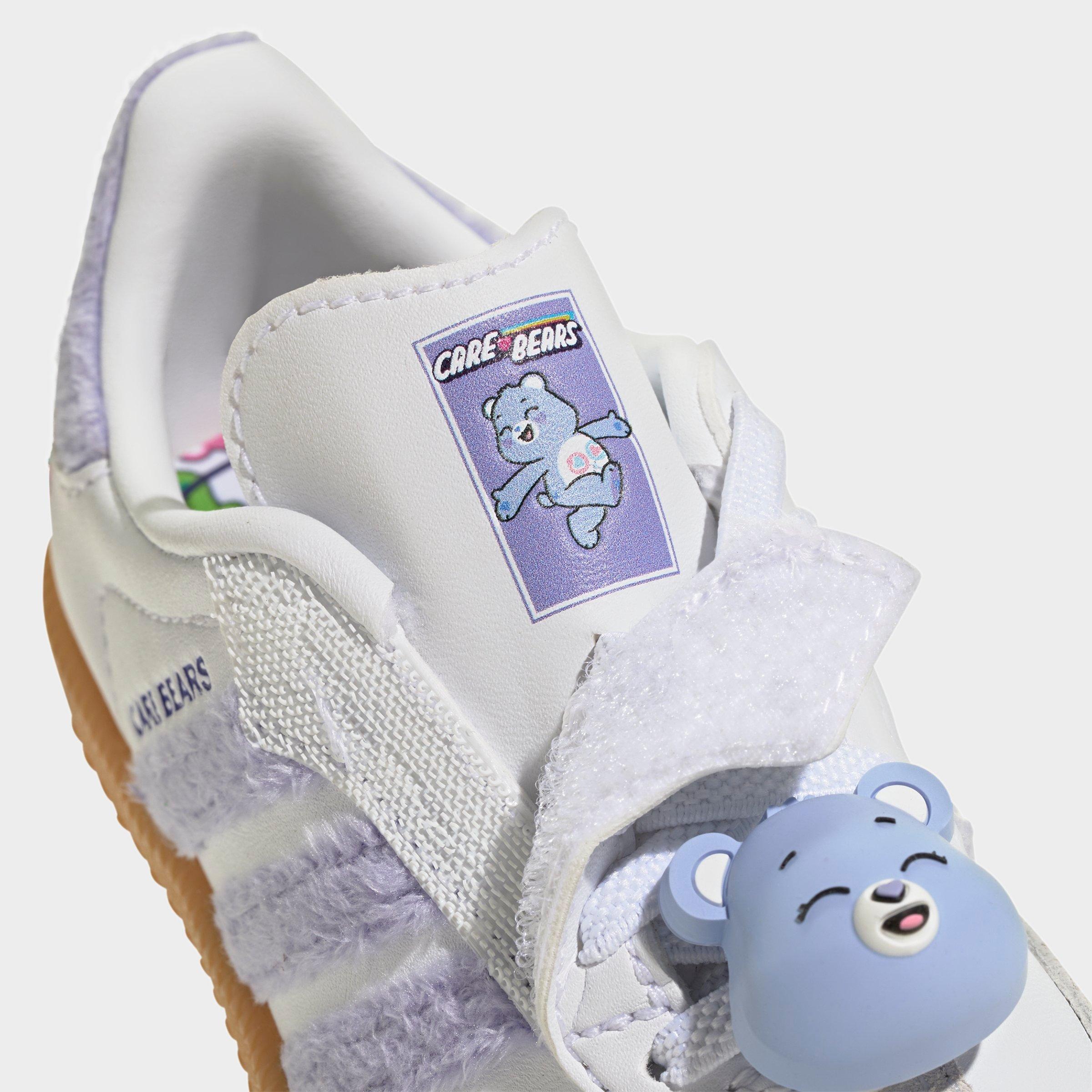 Kids' Toddler adidas Originals Samba OG Comfort Closure Stretch Lace Casual Shoes - Light Purple/Cloud White/Blue Dawn - Detail shot