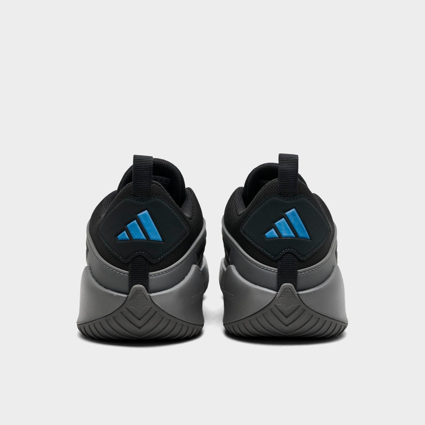Men's adidas Believe That 1 Basketball Shoes - Carbon/Grey/Lucid Ray Blue - Back view