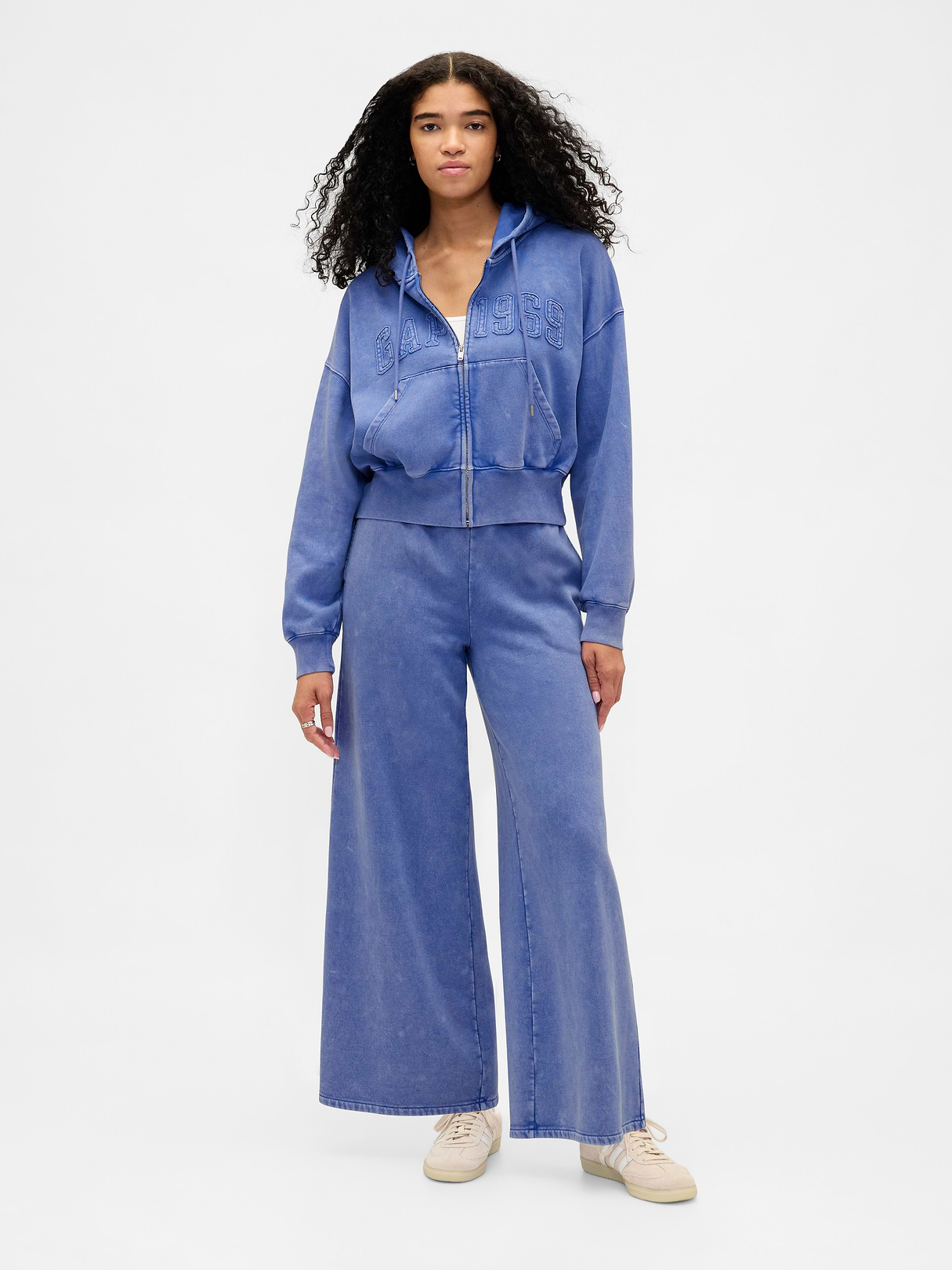 VintageSoft Baggy Sweatpants - Mosaic blue