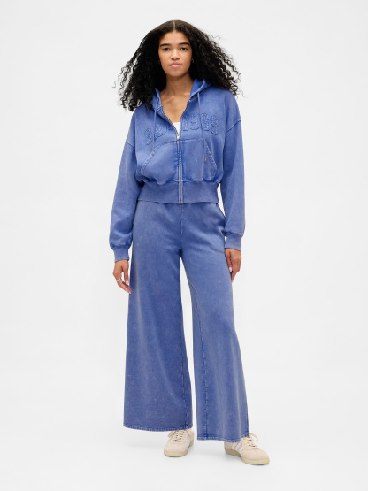 VintageSoft Baggy Sweatpants - Mosaic blue
