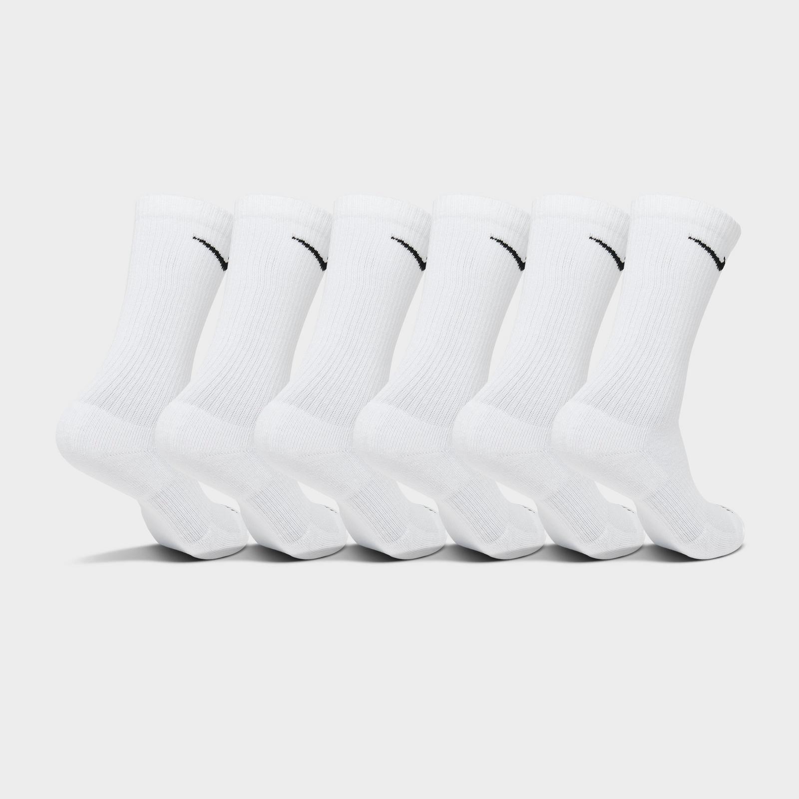 Nike Everyday Plus Cushioned Crew Training Socks (6-Pack) - White/Black