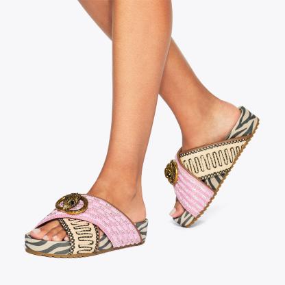 Kurt Geiger London Chelsea Cross Strap Sandal - Pink - view 2