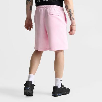 Men's Nike Club Fleece Swoosh Graphic Shorts - Pink Foam/Pink Foam/White