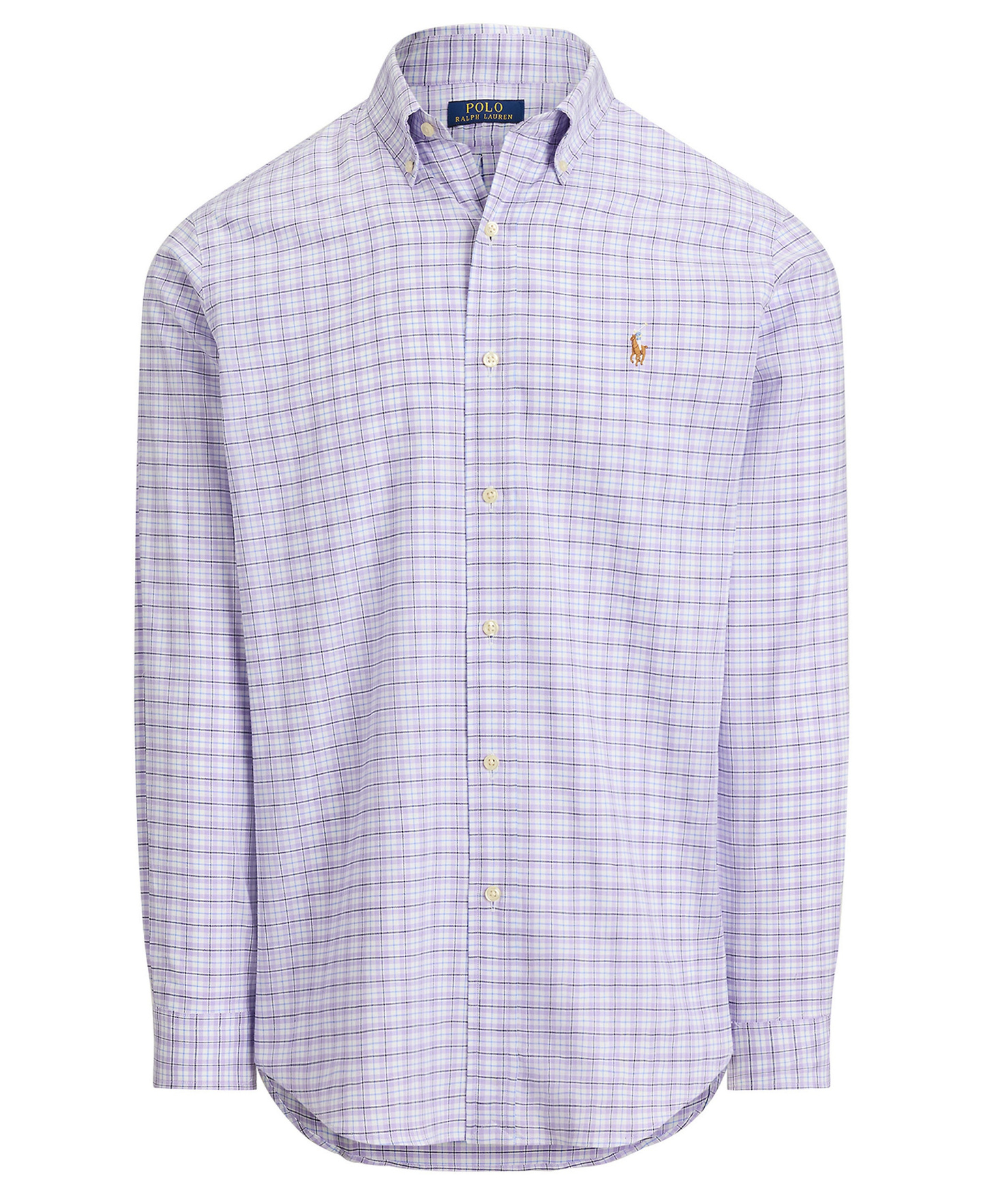 Polo Ralph Lauren Men's Classic-Fit Performance Oxford Shirt - Purple White Multi