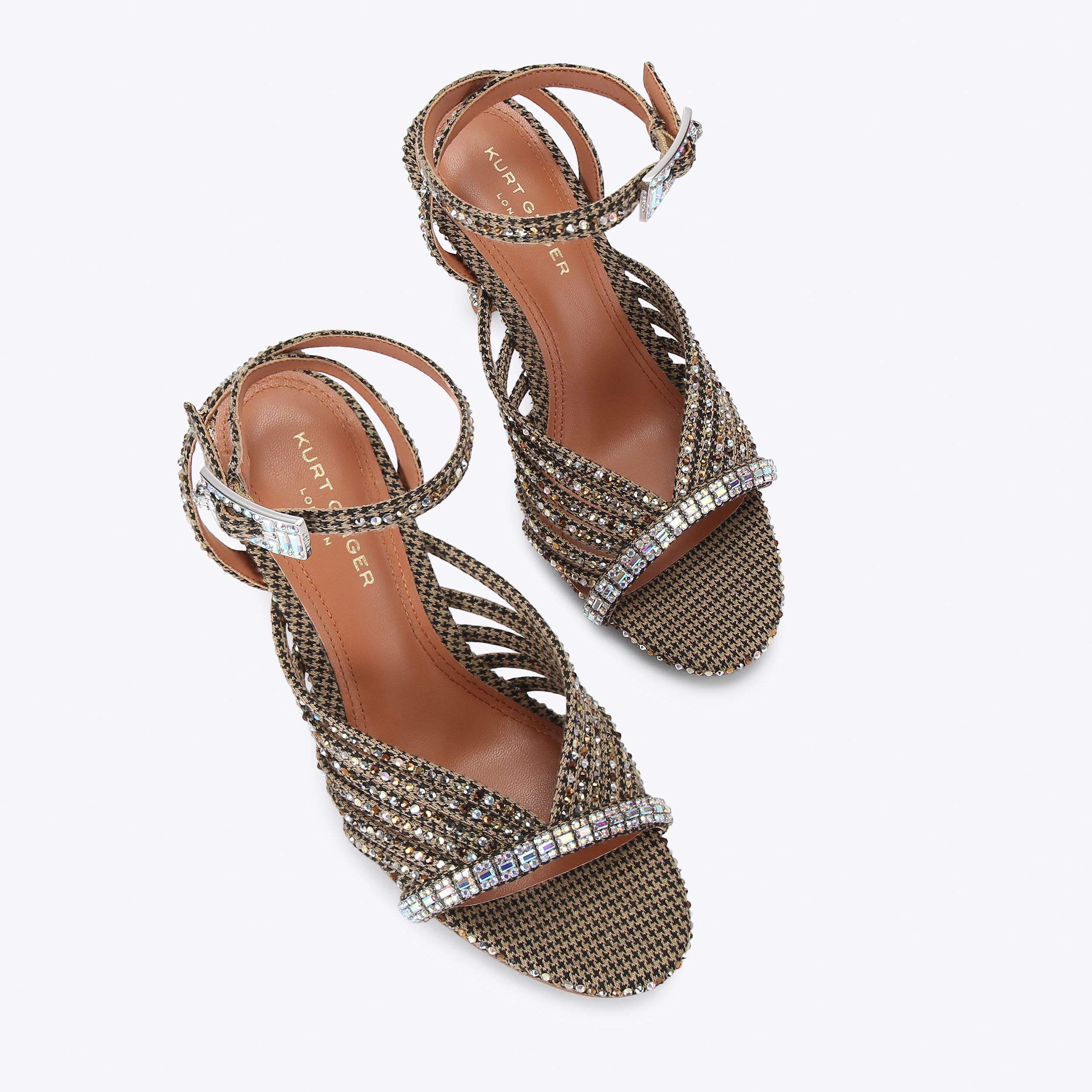Kurt Geiger London Crystal Strappy Sandal - Beige - view 3