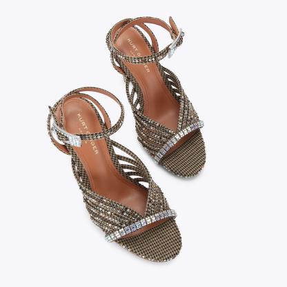 Kurt Geiger London Crystal Strappy Sandal - Beige - view 3