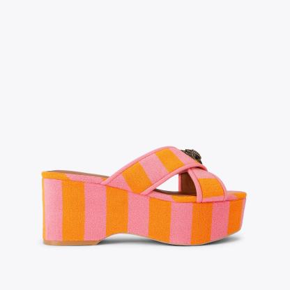 Kurt Geiger London Kurt's Cabana Eagle Flatform Sandal - Pink