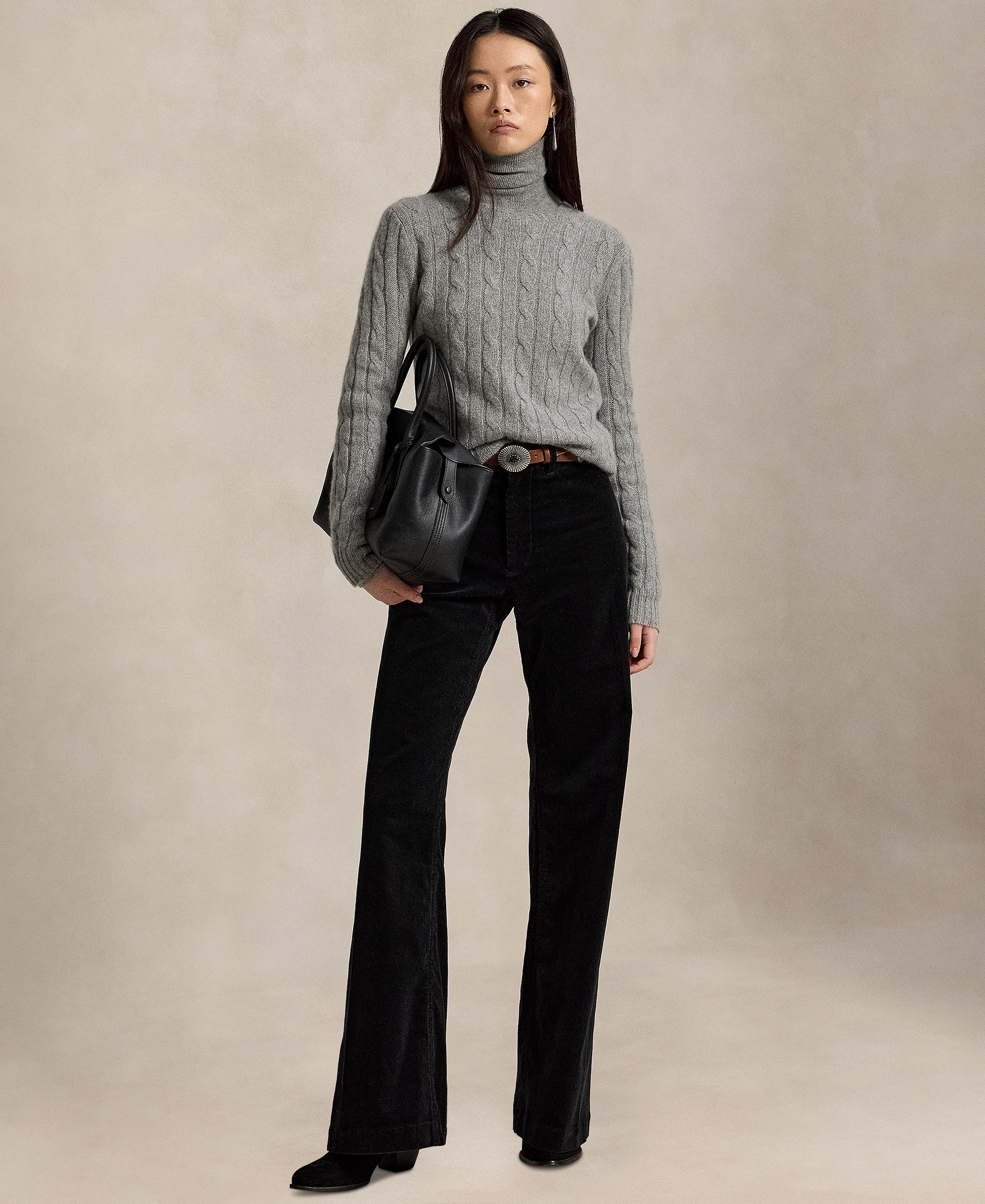 Polo Ralph Lauren Women's Beaton Corduroy Flared Pants - Polo Black