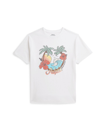 Polo Ralph Lauren Boys' 8-20 Short-Sleeve Jersey Graphic T-Shirt - White
