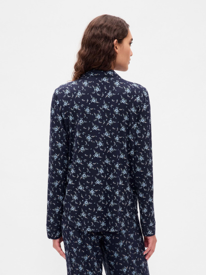 SoftMade Modal PJ Top - Navy blue floral