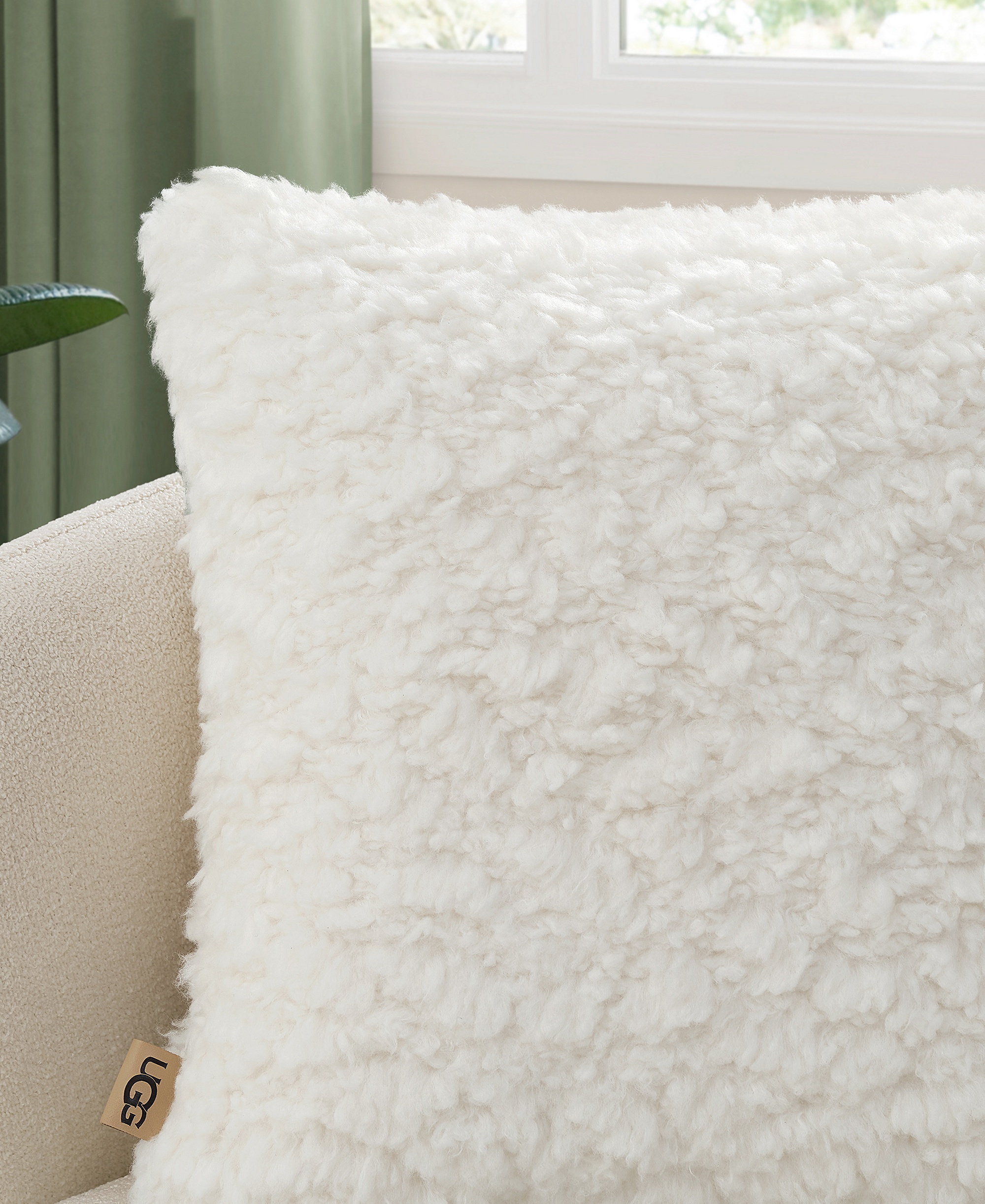 UGG® Shira Textured Decorative Pillow, 20" x 20" - Snow