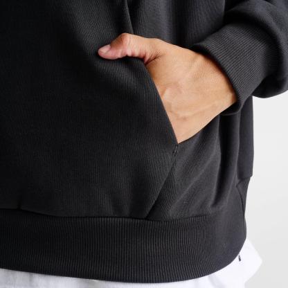 Men's Nithtke Solo Swoosh Pullover Hoodie - Total Black/Sail