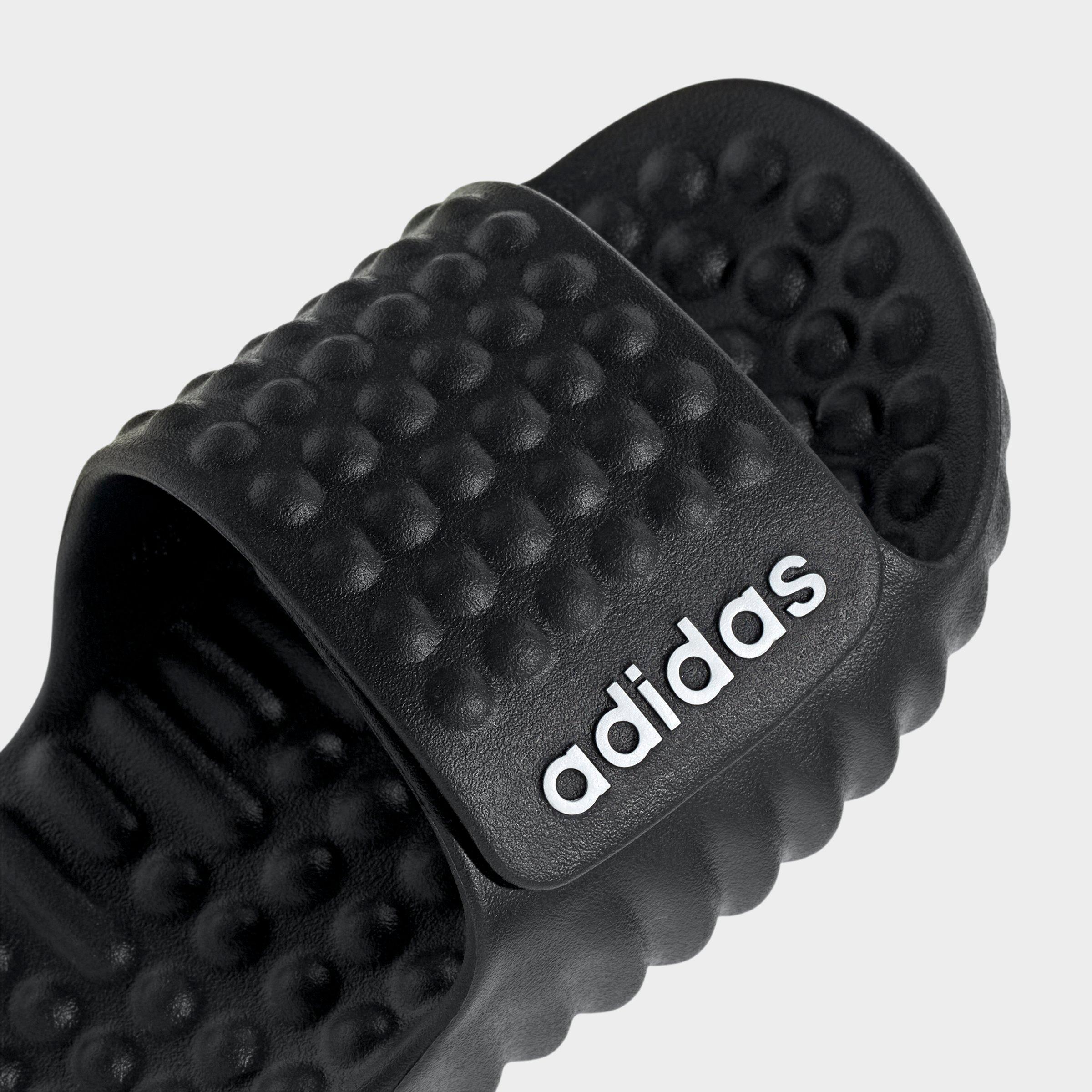 Big Kids' adidas adissage 360Rec Slide Sandals - Black/White - Detail shot