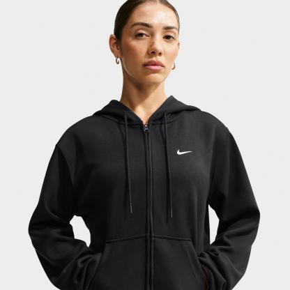 Women's Nithtke Studio Fleece Sport Dri-FIT Full-Zip Hoodie - Black/White