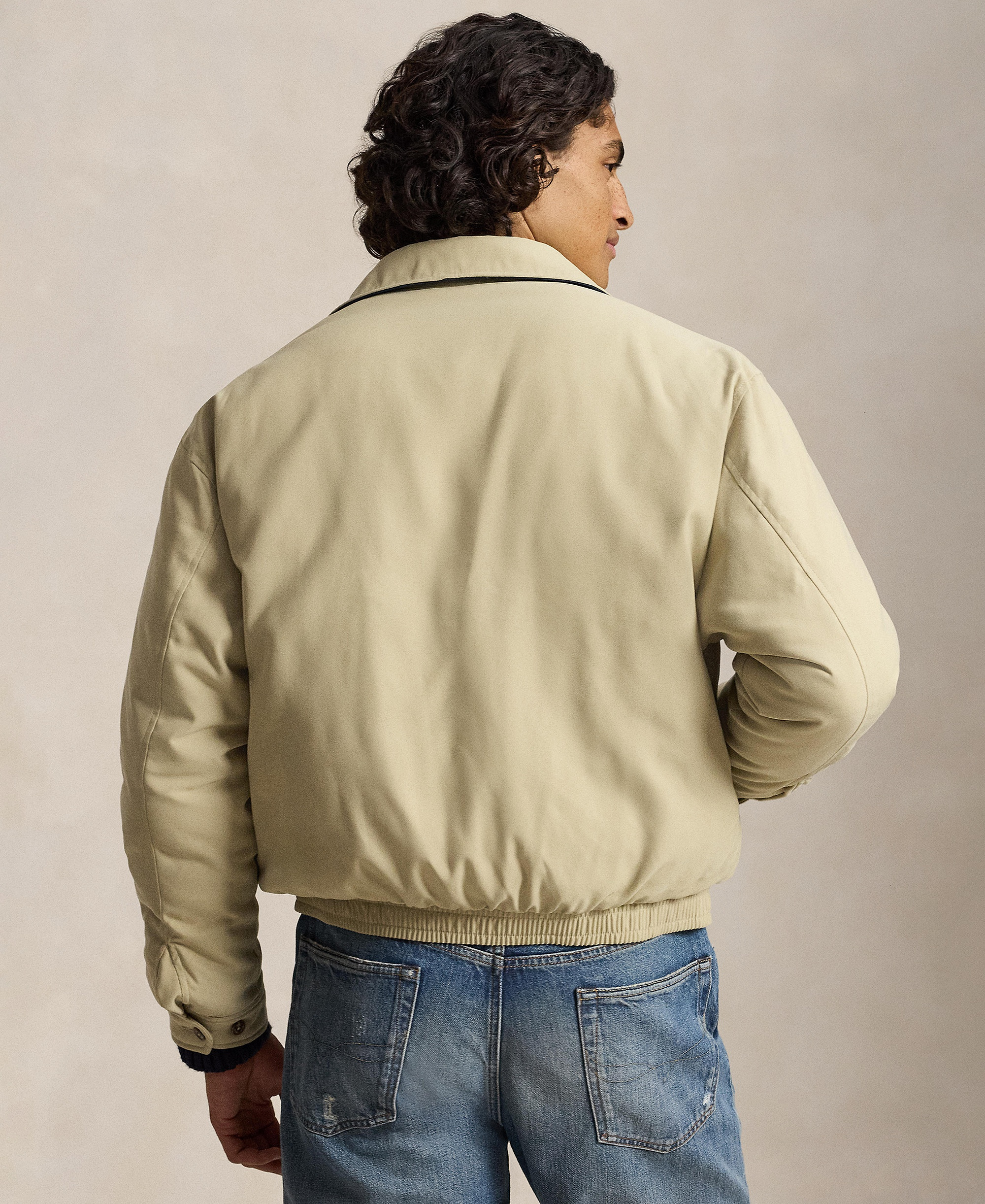 Polo Ralph Lauren Men's Insulated Twill Bomber Water-Resistant Jacket - Khaki Uniform