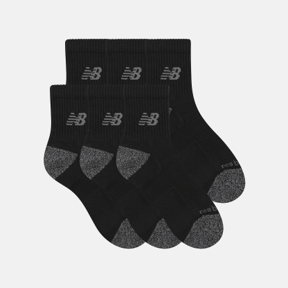 New Balance Active QTR Socks 6 Pack, LAS65202BK