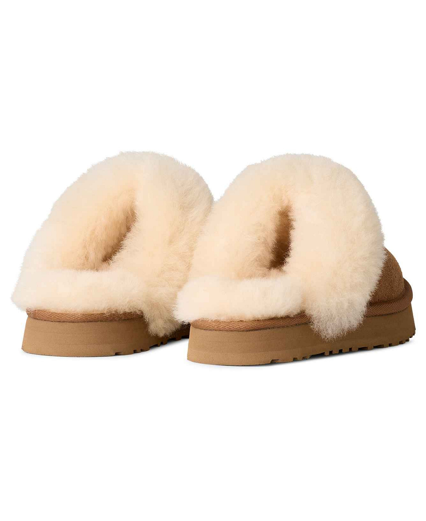 UGG® Kids Round Toe Disquette Slippers - Chestnut