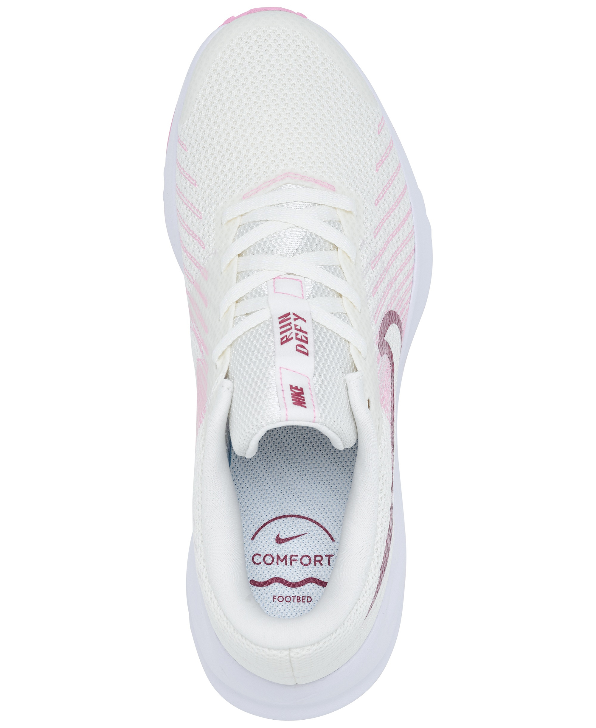 Nike Women's Run Defy Running Sneakers from Finish Line - Sail, Pink Smoke