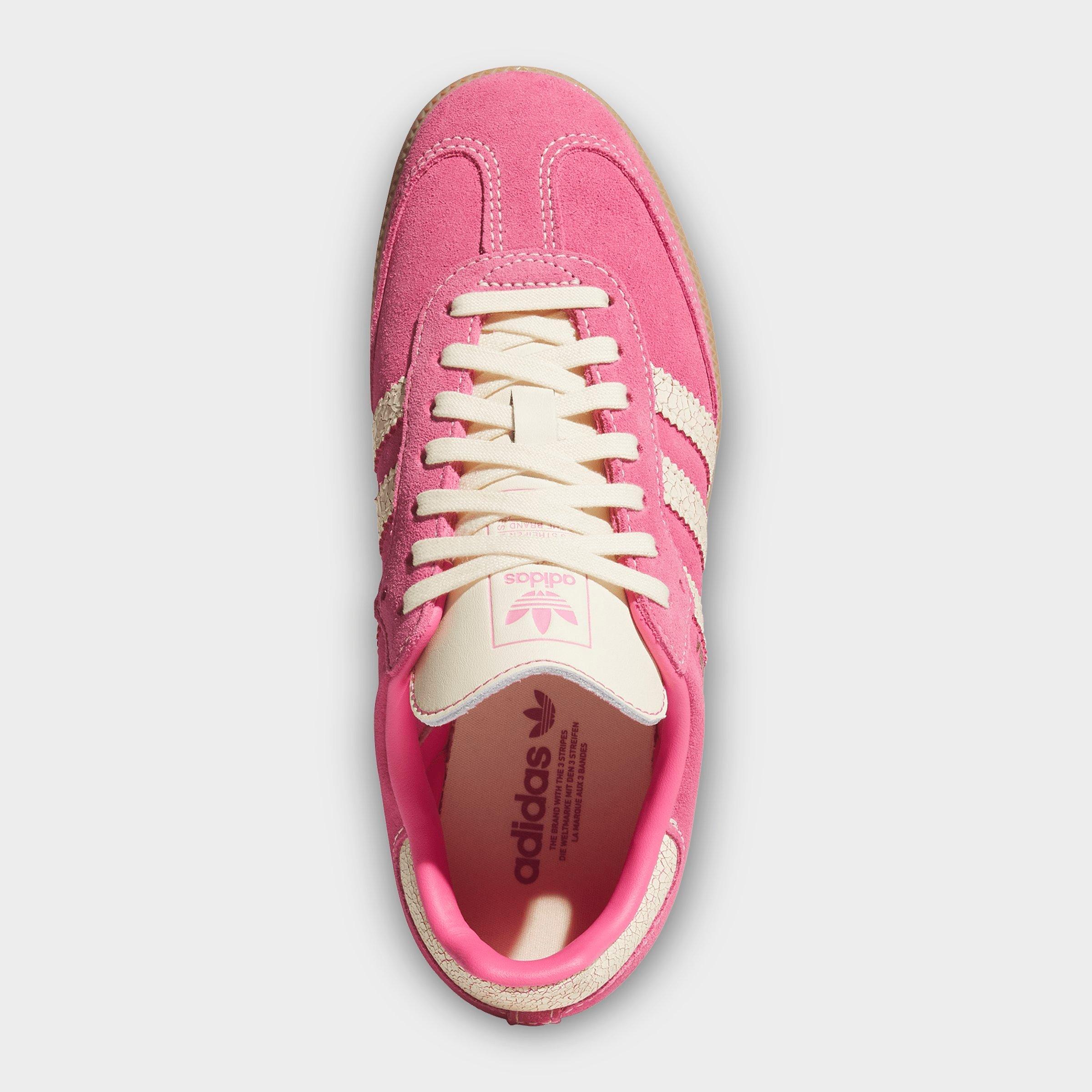 Big Kids' adidas Originals Samba OG Casual Shoes - Part 1 - Pink Fusion/Warm Vanilla/Gum - Top view