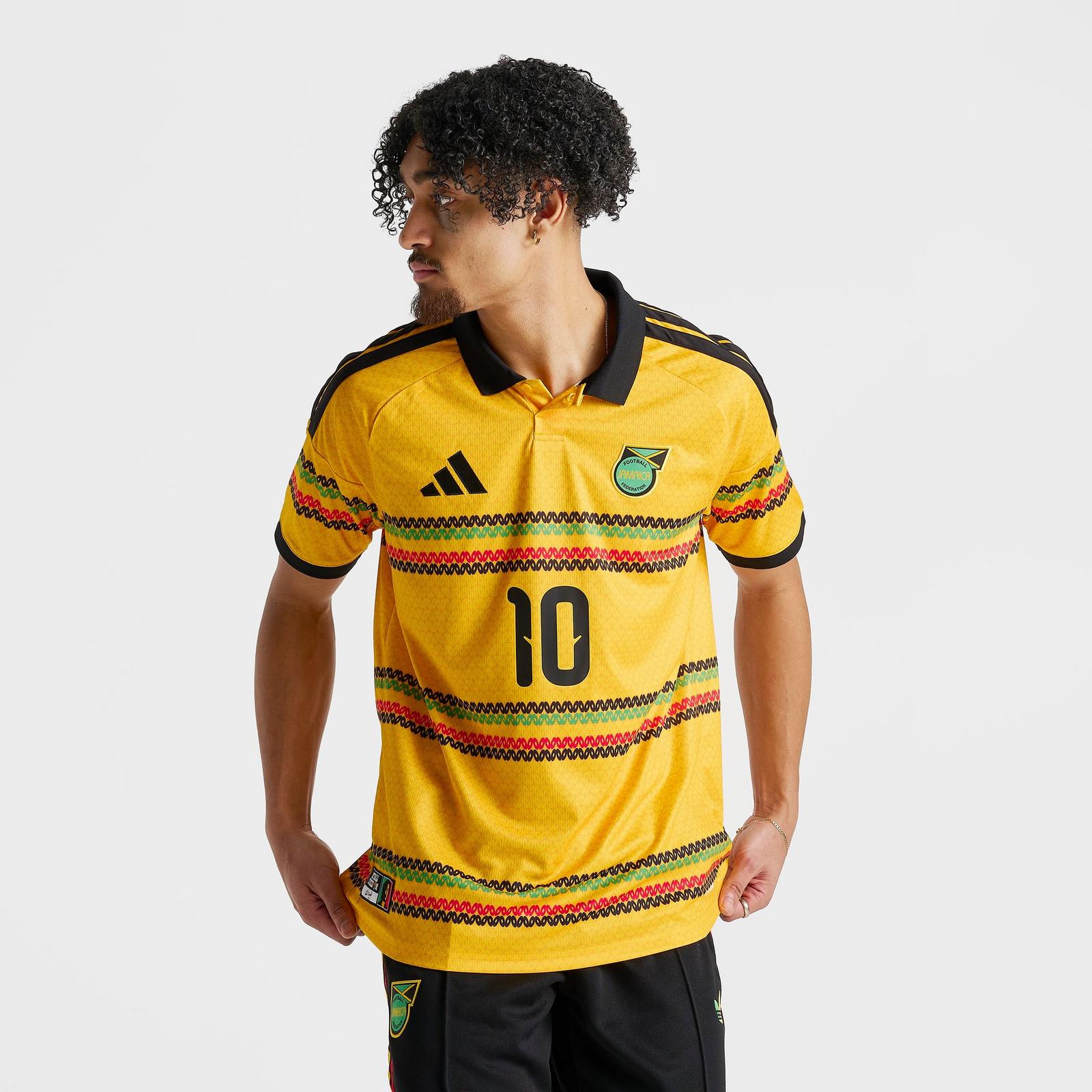 Men's adidas x Bob Marley Jamaica 26 Home Replica Soccer Jersey - Bold Gold - view 3