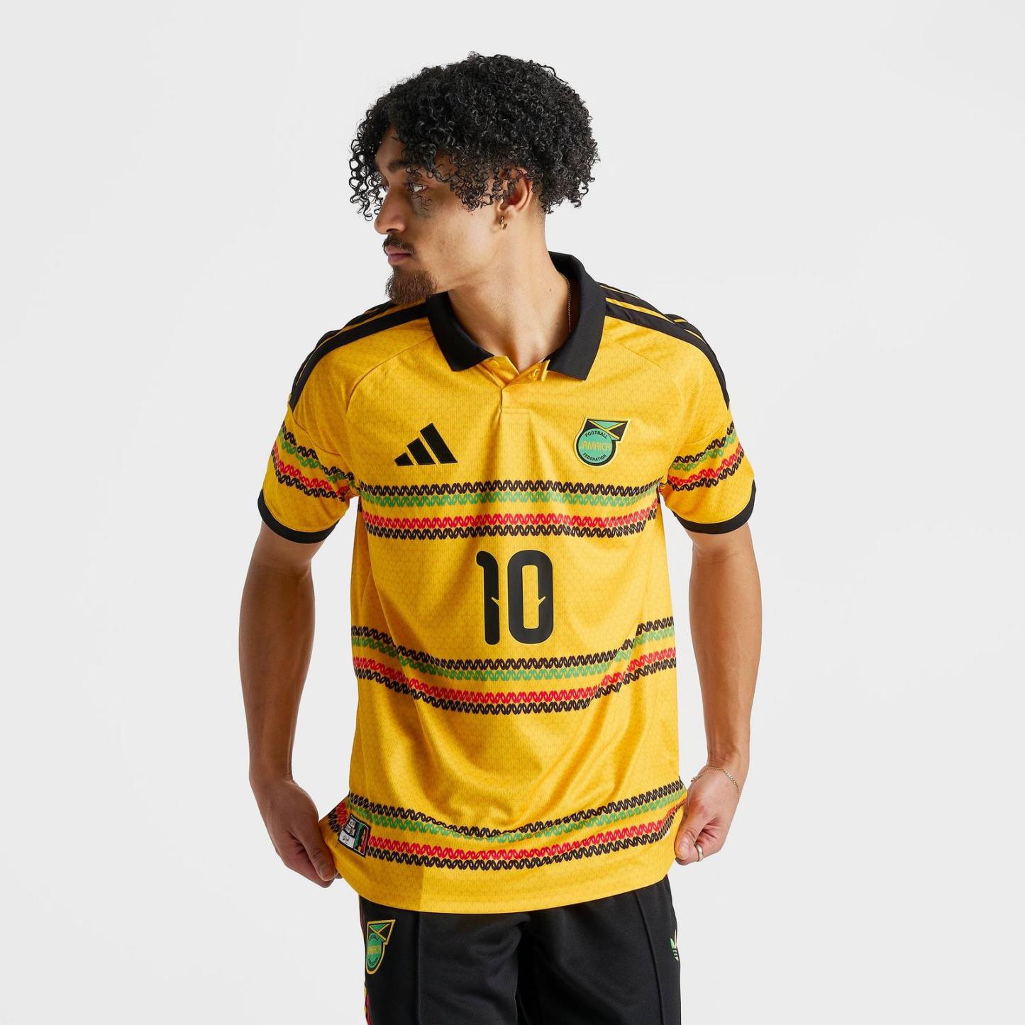 Men's adidas x Bob Marley Jamaica 26 Home Replica Soccer Jersey - Bold Gold - view 3