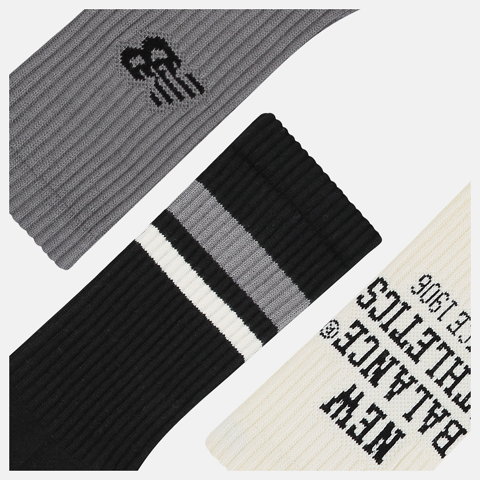 New Balance Active Graphic Crew Socks 3 Pack, LAS35111AS