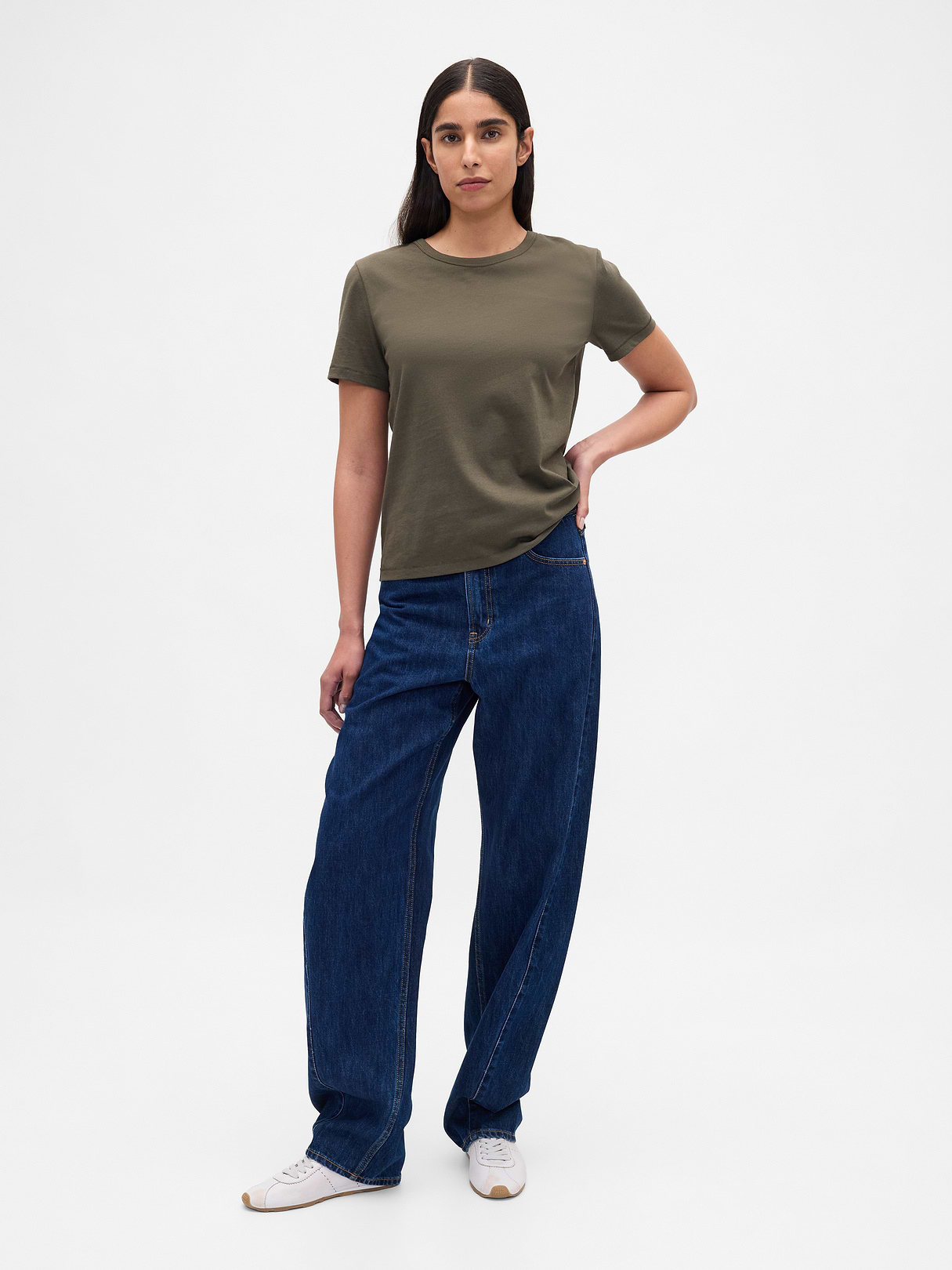 Organic Cotton VintageSoft T-Shirt - Black moss green