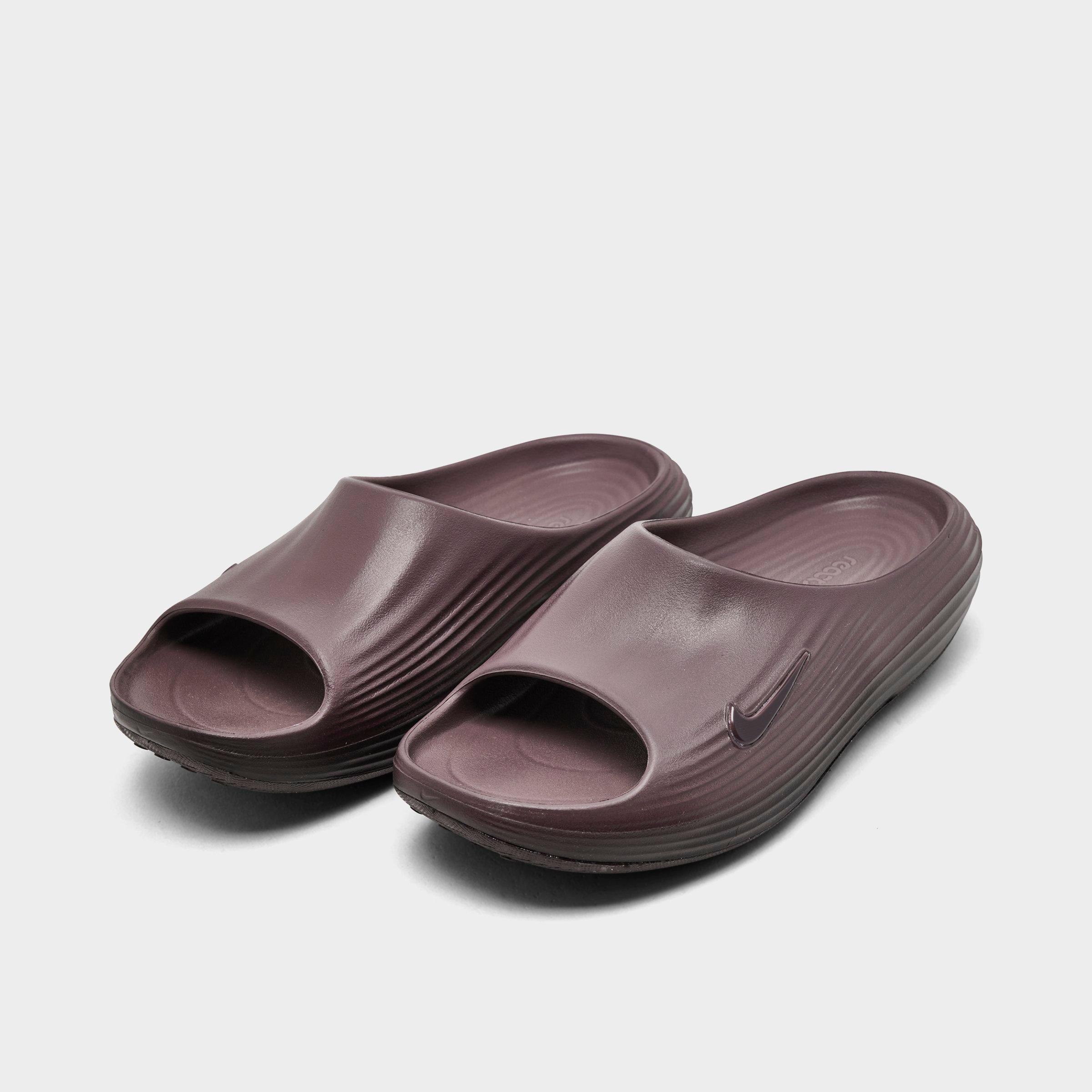 Women's Nithtke ReactX Rejuven8 Slide Sandals - Tattoo/Burgundy Crush - Both shoes facing left