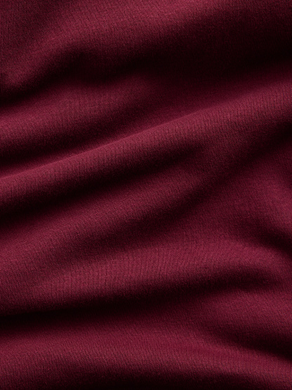 VintageSoft Oversized Mockneck Logo Sweatshirt - Purple burgundy