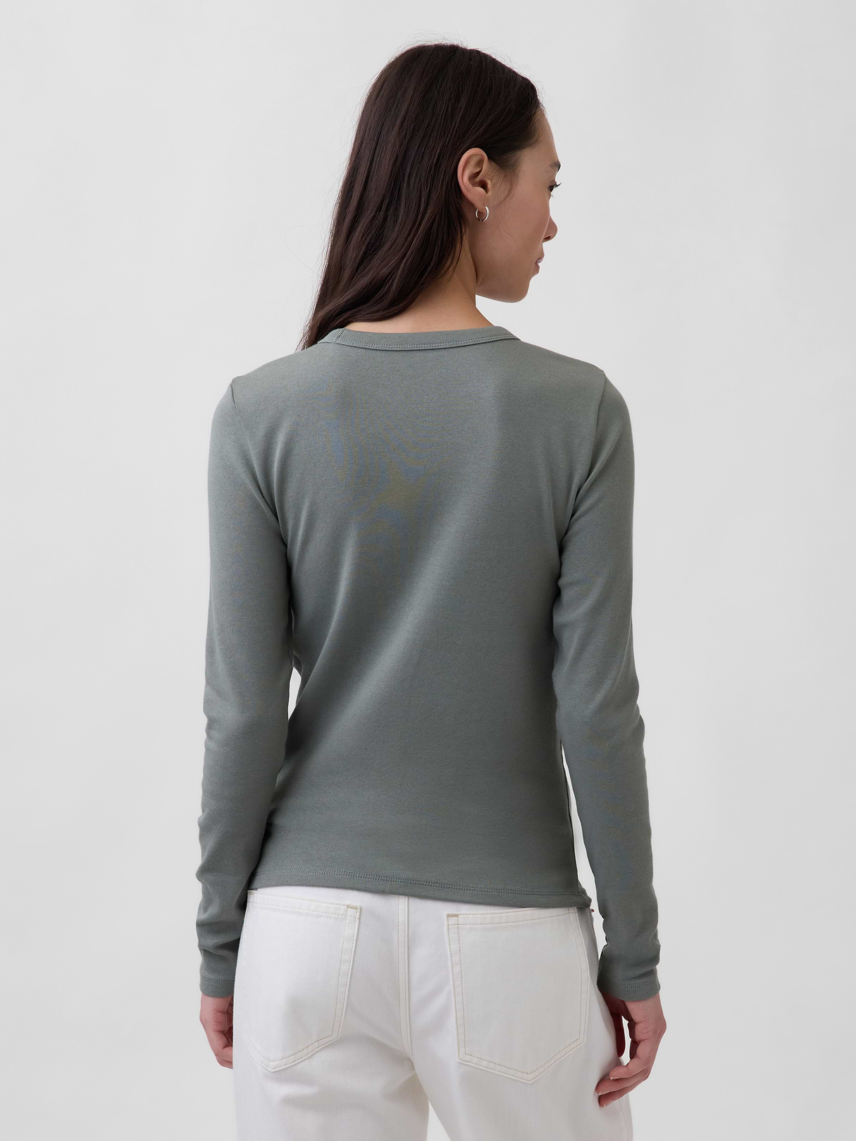 Modern Crewneck T-Shirt - Vintage palm green