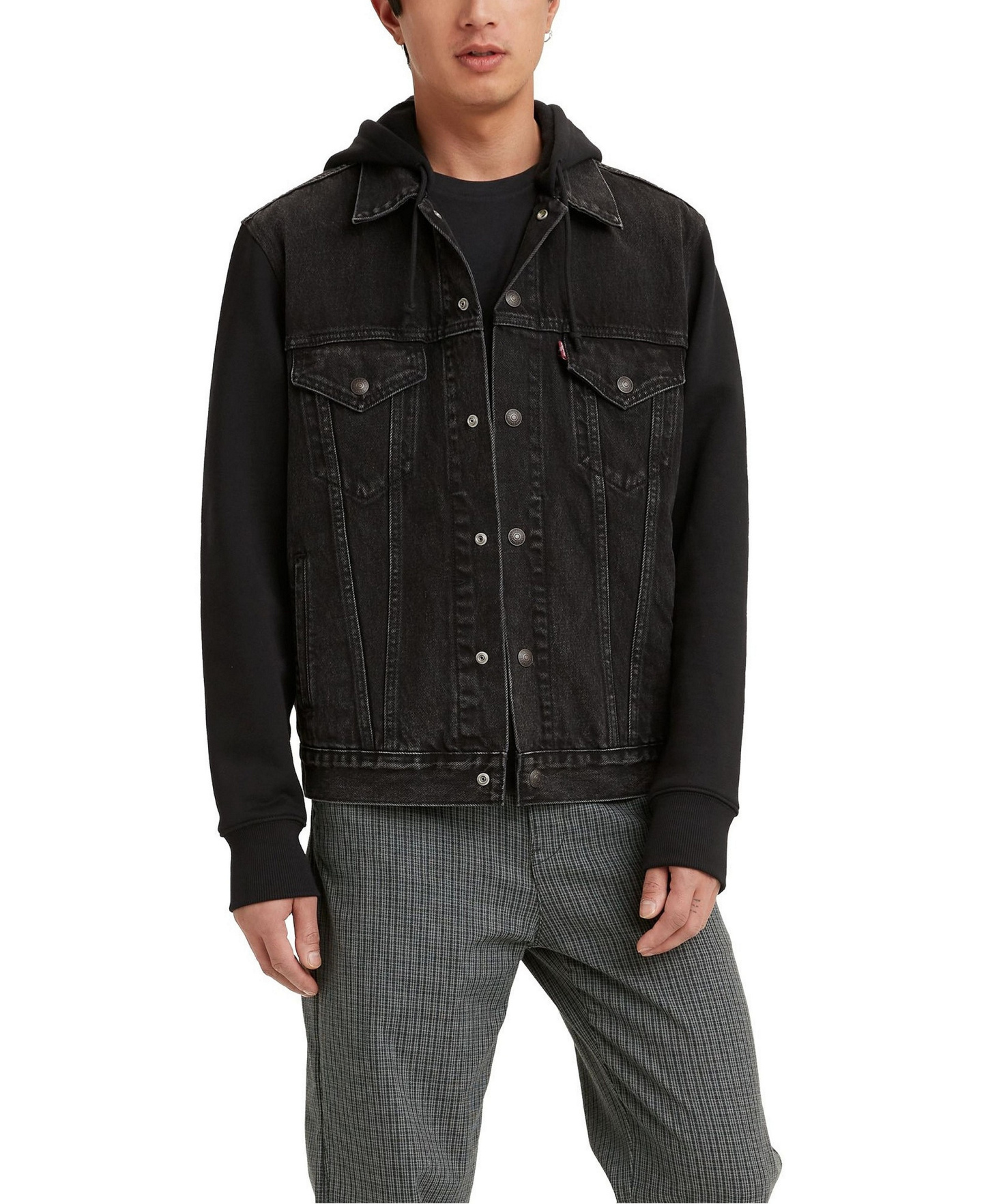Levi's Men's Hybrid Hoodie Non-Stretch Denim Trucker Jacket - Built To Last