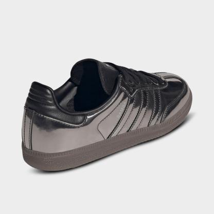 Women's adidas Originals Samba OG Casual Shoes - Part 2 - Core Black/Core Black/Gum - Back view