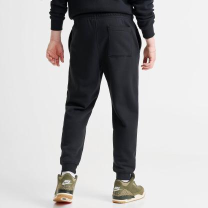 Men's Jordan Swoosh Brooklyn Fleece Jogger Pants - Black/White - view 4