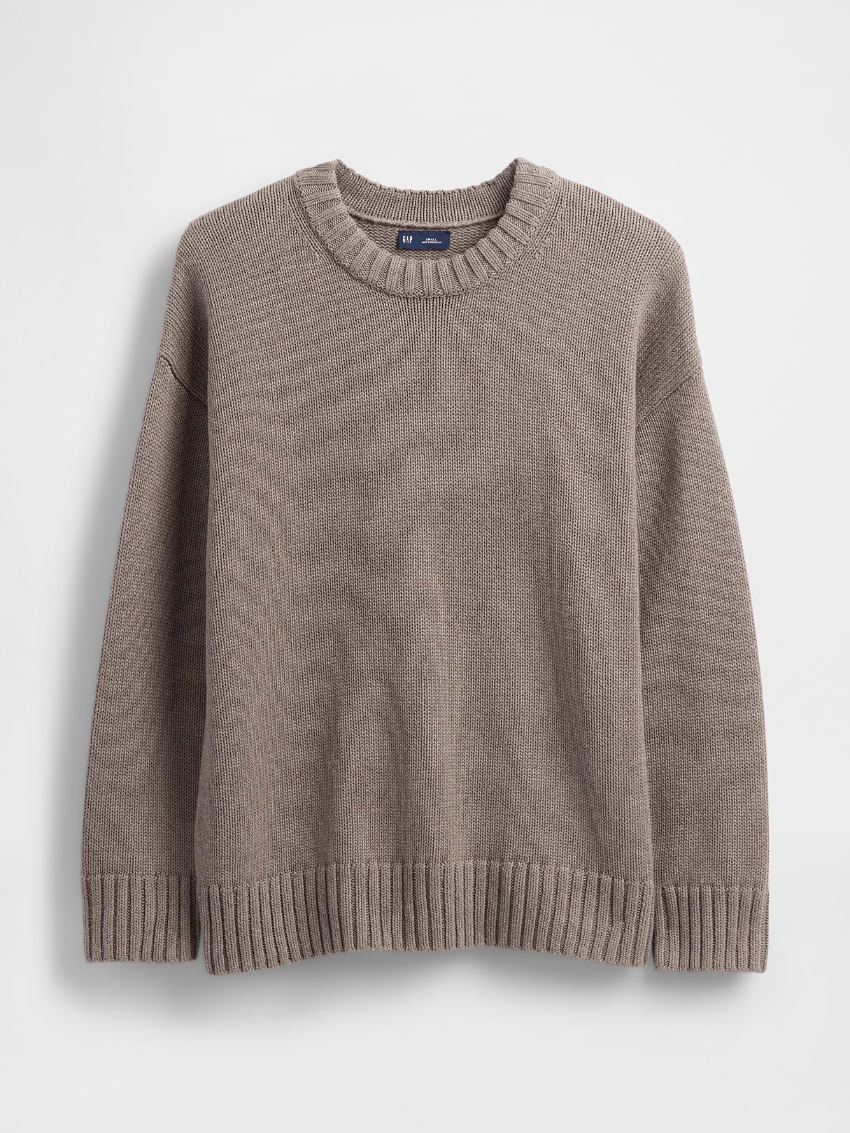 100% Cotton Oversized Sweater - Toasted almond brown