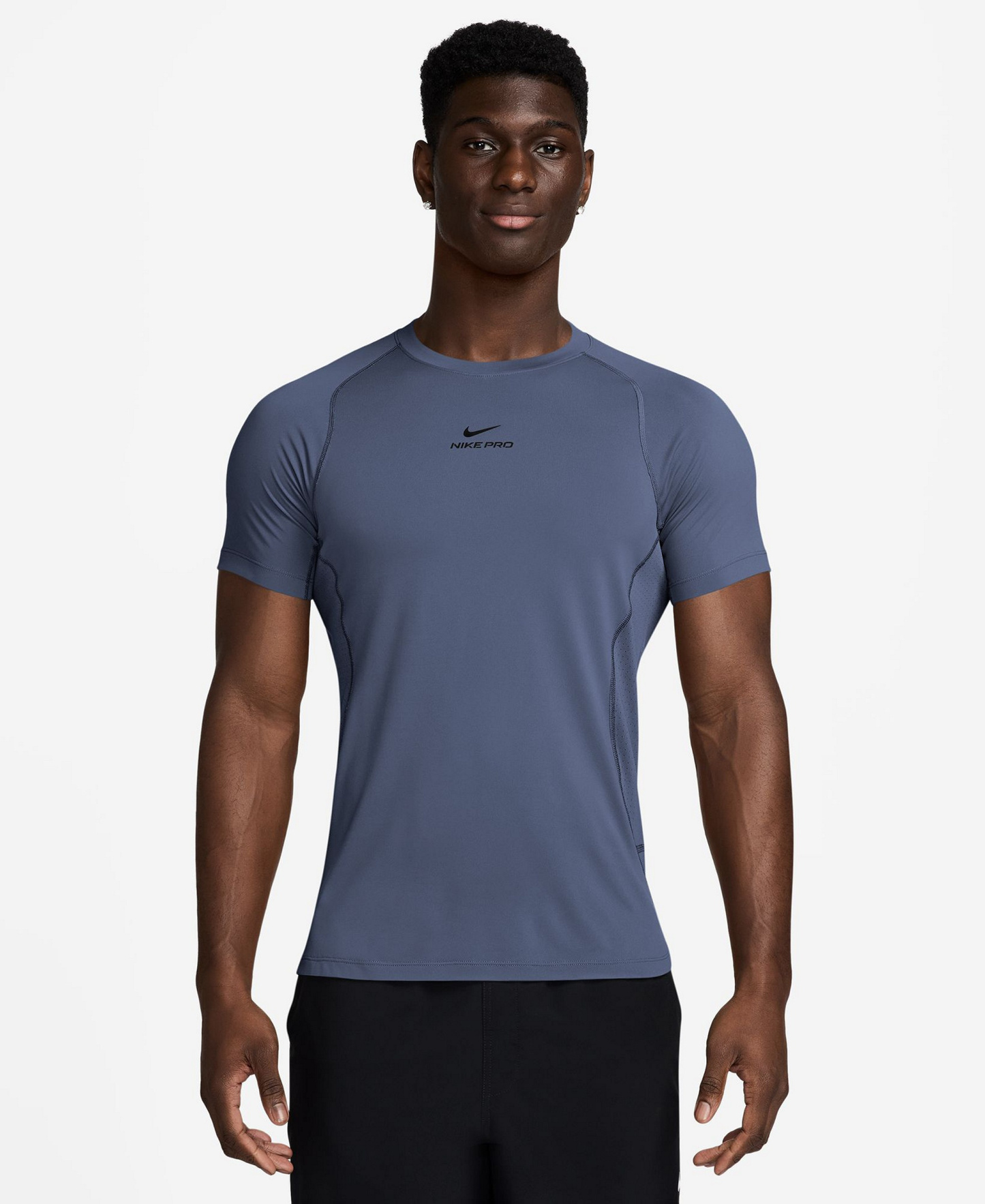 Nike Men's Pro Training Dri-Fit Short-Sleeve T-Shirt - Diffused Blue/Black
